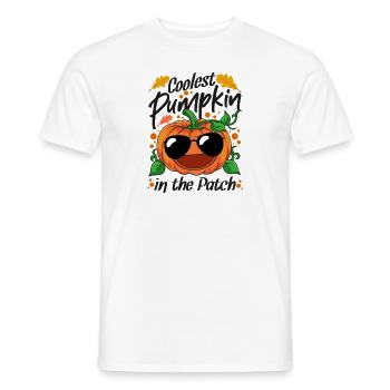 Coolest Pumpkin In The Patch Halloween - Men's T-Shirt - white - Front - AI Model Male 178 dark (178cm)