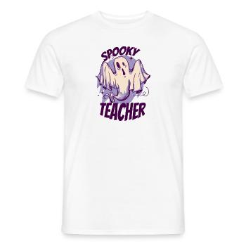 Spooky Teacher Lehrer Halloween - Männer T-Shirt - Weiß - Vorne - AI Model Male 178 dark (178cm)
