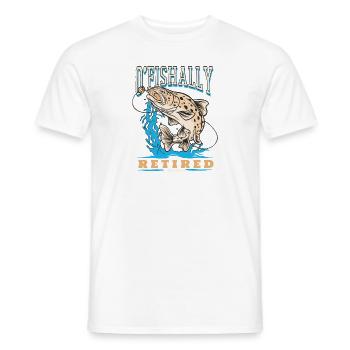 Locataire O’Fishally Retraité 2023 Pension Pêcheur Pêcheur - T-shirt homme - blanc - Devant - AI Model Male 178 dark (178cm)