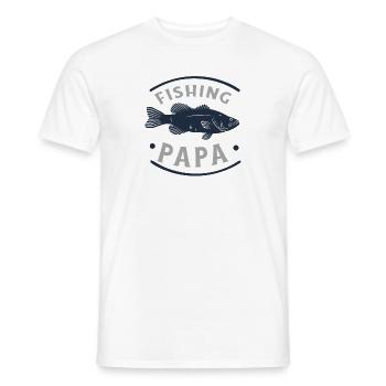 Angeln Fishing Papa Angler - Männer T-Shirt - Weiß - Vorne - AI Model Male 178 dark (178cm)