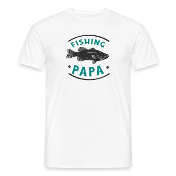 Angeln Fishing Papa Angler - Männer T-Shirt - Weiß - Vorne - AI Model Male 178 dark (178cm)