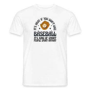 It's Okay If You Don't Like Baseball Player - Men's T-Shirt - white - Front - AI Model Male 178 dark (178cm)