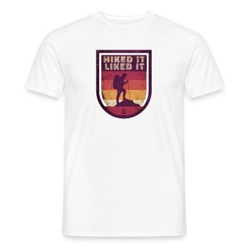 Outdoor Hiked It Liked It Hiker Hiking - Men's T-Shirt - white - Front - AI Model Male 178 dark (178cm)