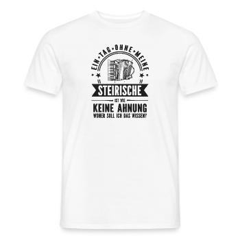 Tag ohne Steirische Akkordeon Ziehharmonika - Männer T-Shirt - Weiß - Vorne - AI Model Male 178 dark (178cm)