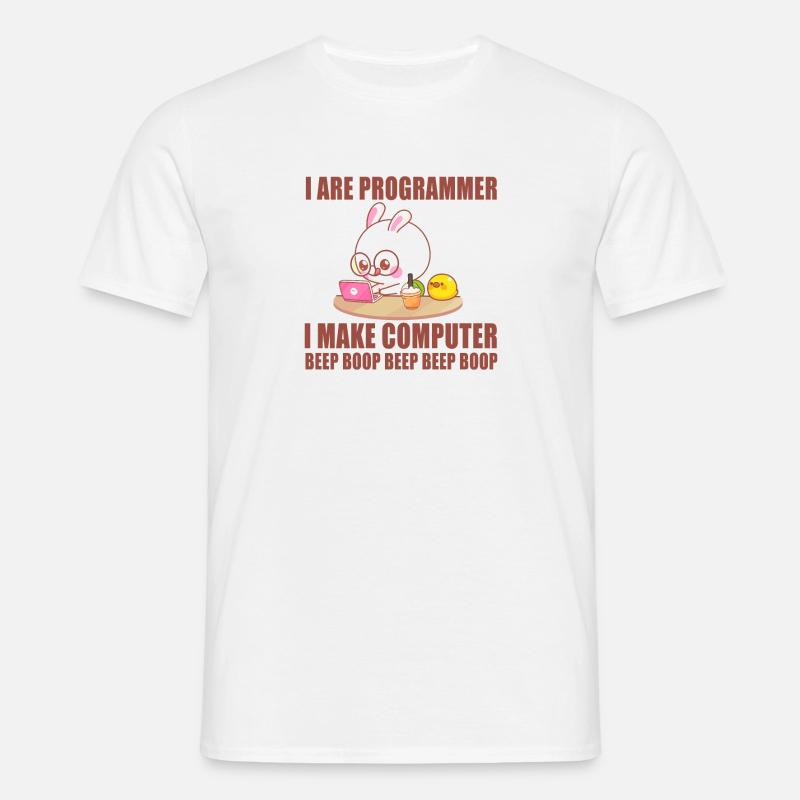 Ich bin Programmierer - Männer T-Shirt - Weiß