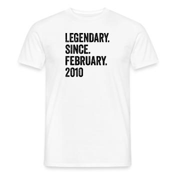 13 Years Legendary Since February 2010 13th - Men's T-Shirt - white - Front - AI Model Male 178 dark (178cm)