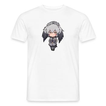 Mignon Shoebill Anime Fille - T-shirt homme - blanc - Devant - AI Model Male 178 dark (178cm)