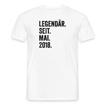 5. Geburtstag 5 Jahre Legendär Seit Mai 2018 - Männer T-Shirt - Weiß - Vorne - AI Model Male 178 dark (178cm)