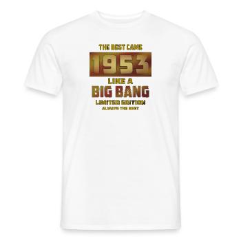 JAHRESZAHL JAHR 1953 - Männer T-Shirt - Weiß - Vorne - AI Model Male 178 dark (178cm)