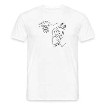 Basketball Basketballer Slam Dunk Lineart - Männer T-Shirt - Weiß - Vorne - AI Model Male 178 dark (178cm)