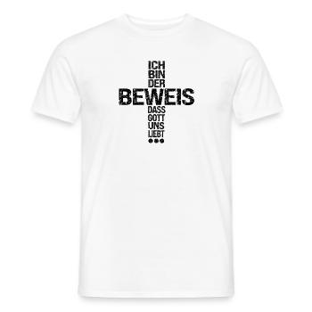 Kreuz Gott liebt uns Glaube Kirche Religion - Männer T-Shirt - Weiß - Vorne - AI Model Male 178 dark (178cm)