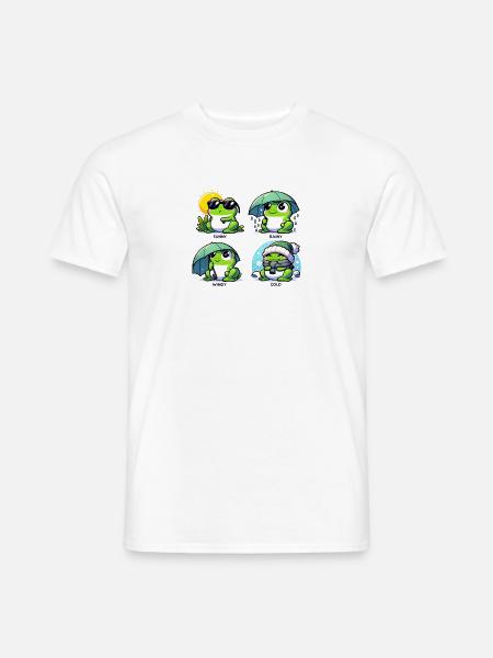 Frösche bei jeder Wetterlage - Männer T-Shirt - Weiß
