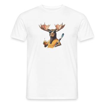 Skieur Orignal - T-shirt homme - blanc - Devant - AI Model Male 178 dark (178cm)