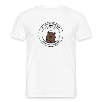 wombat - T-shirt homme - blanc - Devant - AI Model Male 178 dark (178cm)