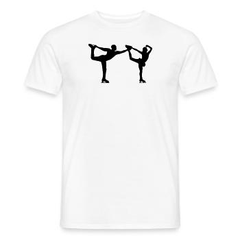 Eiskunstlauf - Männer T-Shirt - Weiß - Vorne - AI Model Male 178 dark (178cm)