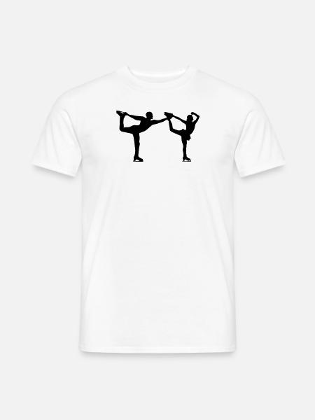 Eiskunstlauf - Männer T-Shirt - Weiß