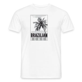 Brésil - T-shirt homme - blanc - Devant - AI Model Male 178 dark (178cm)