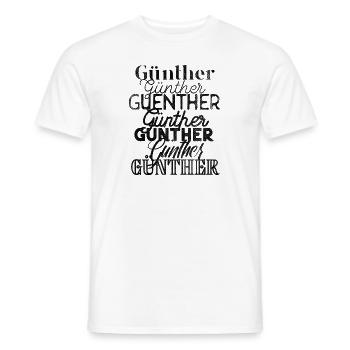 GÜNTHER - T-shirt homme - blanc - Devant - AI Model Male 178 dark (178cm)