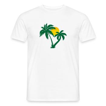 Palmen - Männer T-Shirt - Weiß - Vorne - AI Model Male 178 dark (178cm)
