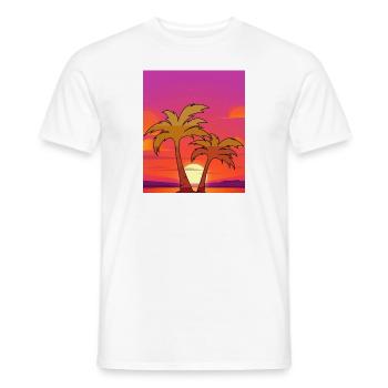Palmen - Männer T-Shirt - Weiß - Vorne - AI Model Male 178 dark (178cm)