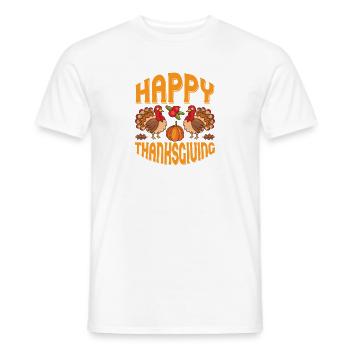 Happy thanksgiving - Men's T-Shirt - white - Front - AI Model Male 178 dark (178cm)