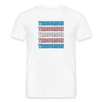 Transgender Flag Trans Pride LGBTQ - Männer T-Shirt - Weiß - Vorne - AI Model Male 178 dark (178cm)