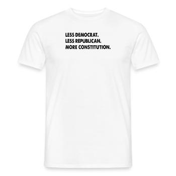 Libertarian More Constitution Less Democrat - Men's T-Shirt - white - Front - AI Model Male 178 dark (178cm)