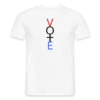 Vote Women's Feminist Voter Election Voting - Men's T-Shirt - white - Front - AI Model Male 178 dark (178cm)