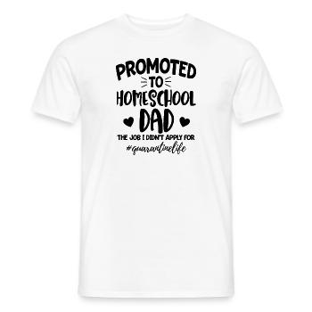 HomeSchool Dad Funny Father Home School - Men's T-Shirt - white - Front - AI Model Male 178 dark (178cm)