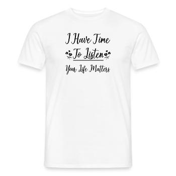 Mental Health Your Life Matters Therapist - Men's T-Shirt - white - Front - AI Model Male 178 dark (178cm)