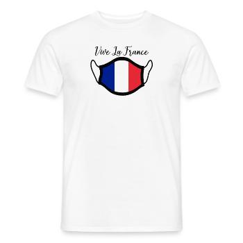 Vive La France Liberte Egalite Fraternite Bastillé - Men's T-Shirt - white - Front - AI Model Male 178 dark (178cm)