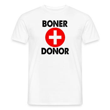Boner Donor Men's Fraternity - Men's T-Shirt - white - Front - AI Model Male 178 dark (178cm)