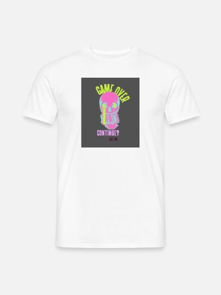GAME OVER - Techno Festival - Männer T-Shirt - Weiß