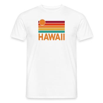 Hawaii Retro Sunset - Men's T-Shirt - white - Front - AI Model Male 178 dark (178cm)