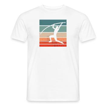 Stabhochsprung Stabhochspringen Turner Geschenk - Männer T-Shirt - Weiß - Vorne - AI Model Male 178 dark (178cm)