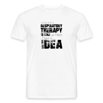Thérapie respiratoire - T-shirt homme - blanc - Devant - AI Model Male 178 dark (178cm)