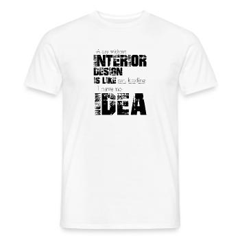 Interior design - Men's T-Shirt - white - Front - AI Model Male 178 dark (178cm)