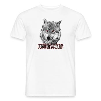 Sei kein Schaf - Männer T-Shirt - Weiß - Vorne - AI Model Male 178 dark (178cm)