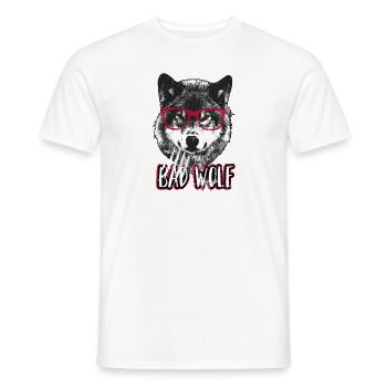 Bad wolf - Grumpy Christmas Wolf - Men's T-Shirt - white - Front - AI Model Male 178 dark (178cm)