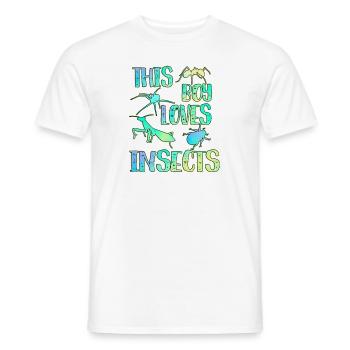 Ce garçon aime les insectes - T-shirt homme - blanc - Devant - AI Model Male 178 dark (178cm)