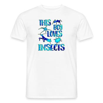 Ce garçon aime les insectes - T-shirt homme - blanc - Devant - AI Model Male 178 dark (178cm)