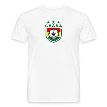 Ghanaische Fußballnationalmannschaft Fußballflagge - Männer T-Shirt - Weiß - Vorne - AI Model Male 178 dark (178cm)