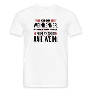 Weinkenner sind die besten - Männer T-Shirt - Weiß - Vorne - AI Model Male 178 dark (178cm)