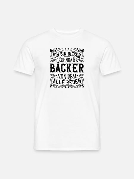 Ich bin dieser Legendäre Bäcker Bäckermeister - Männer T-Shirt - Weiß