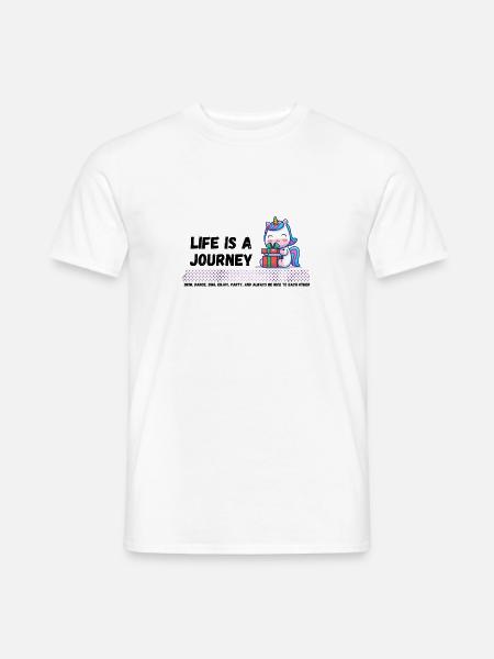 Das Leben Ist Eine Reise - Männer T-Shirt - Weiß