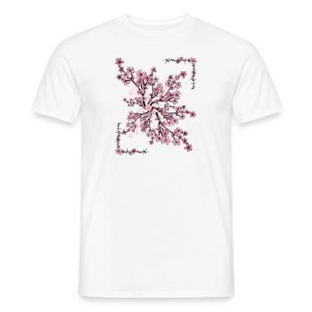 Endlose Japanische Blüten - Männer T-Shirt - Weiß - Vorne - AI Model Male 178 dark (178cm)