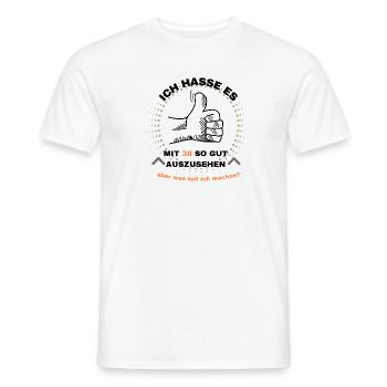 38th Birthday Ladies Mens 38 Years 1985 Funny Gift - Männer T-Shirt - Weiß - Vorne - AI Model Male 178 dark (178cm)