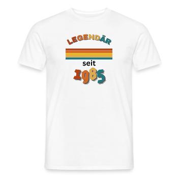38th Birthday Man Woman 38 Years 1985 Geschenkidee - Männer T-Shirt - Weiß - Vorne - AI Model Male 178 dark (178cm)