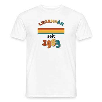40th Birthday Man Woman 40 Years 1983 Geschenkidee - Männer T-Shirt - Weiß - Vorne - AI Model Male 178 dark (178cm)