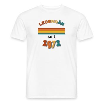 52th Birthday Man Woman 52 Years 1971 Geschenkidee - Männer T-Shirt - Weiß - Vorne - AI Model Male 178 dark (178cm)
